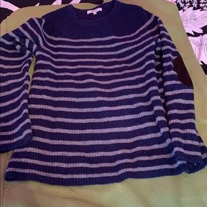 Suede patch sweater